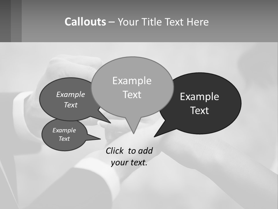 A Man And A Woman Putting A Wedding Ring On Each Other PowerPoint Template