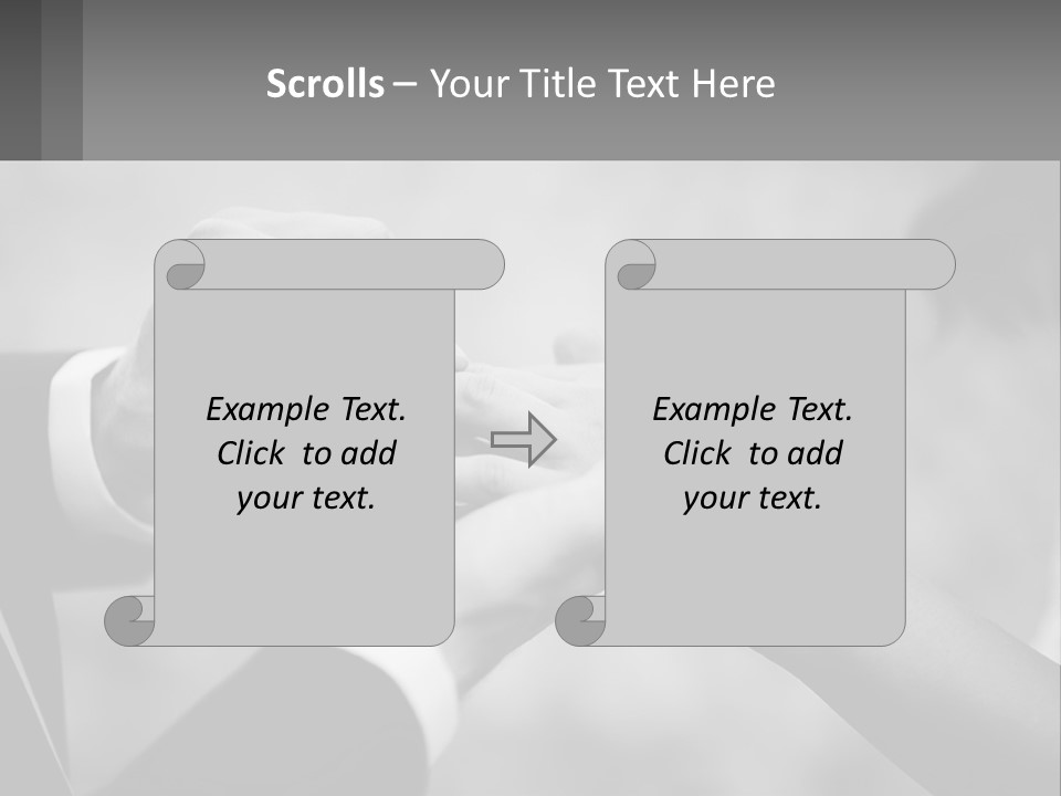 A Man And A Woman Putting A Wedding Ring On Each Other PowerPoint Template