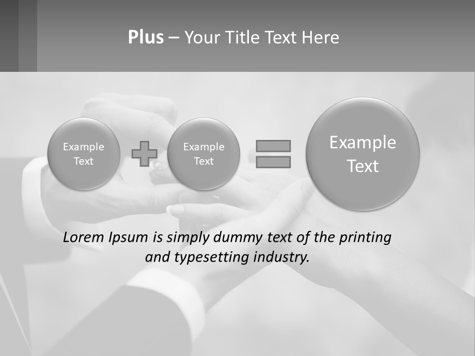 A Man And A Woman Putting A Wedding Ring On Each Other PowerPoint Template