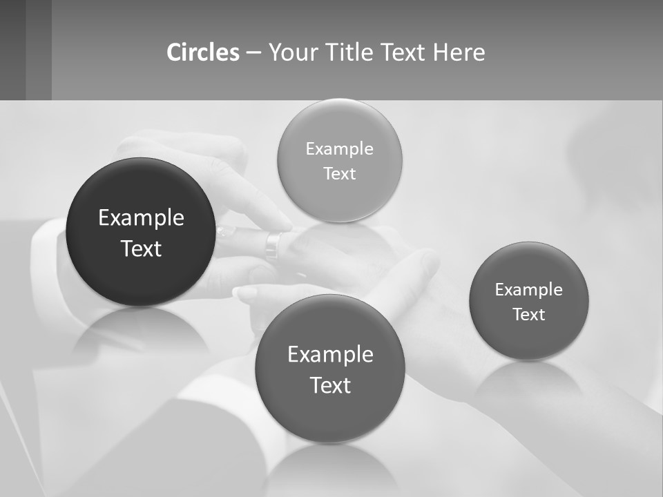 A Man And A Woman Putting A Wedding Ring On Each Other PowerPoint Template