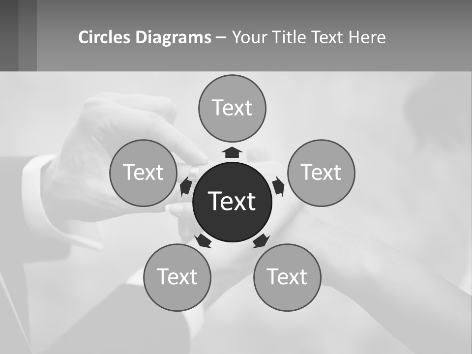 A Man And A Woman Putting A Wedding Ring On Each Other PowerPoint Template