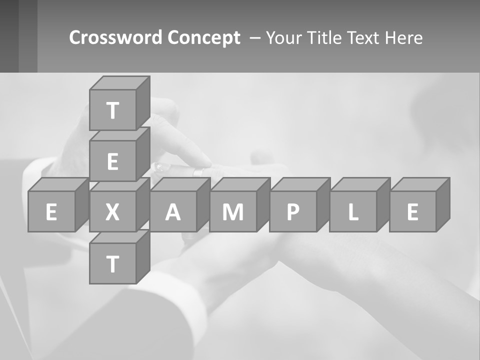 A Man And A Woman Putting A Wedding Ring On Each Other PowerPoint Template