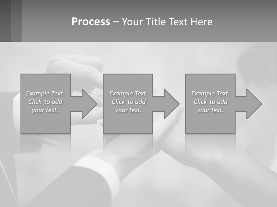 A Man And A Woman Putting A Wedding Ring On Each Other PowerPoint Template