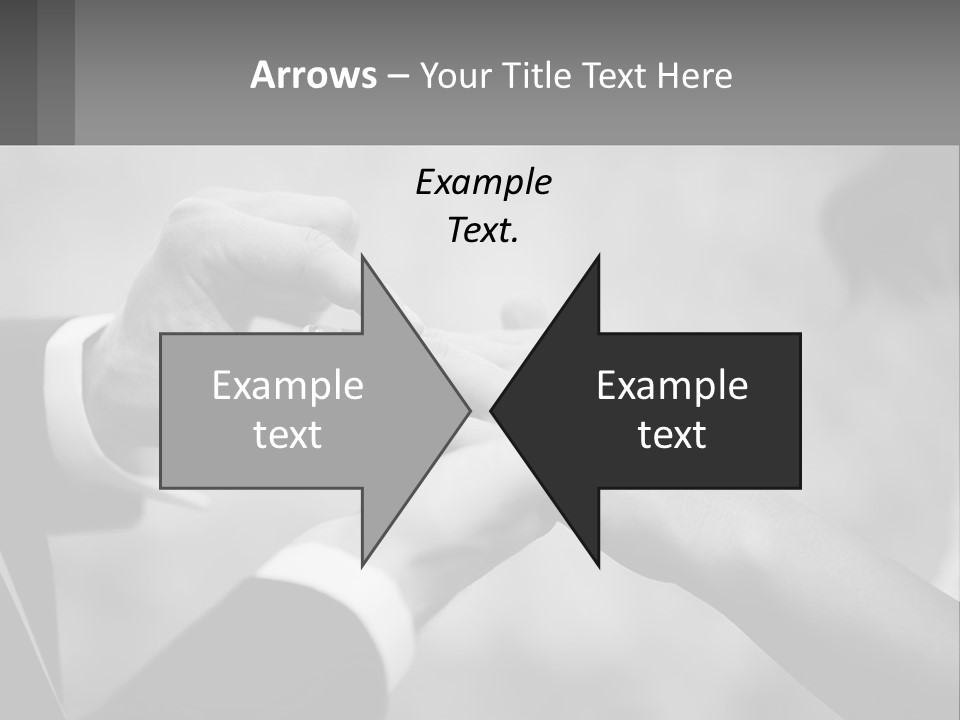 A Man And A Woman Putting A Wedding Ring On Each Other PowerPoint Template