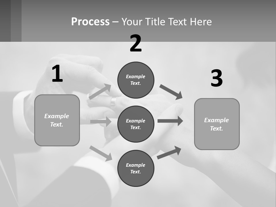 A Man And A Woman Putting A Wedding Ring On Each Other PowerPoint Template