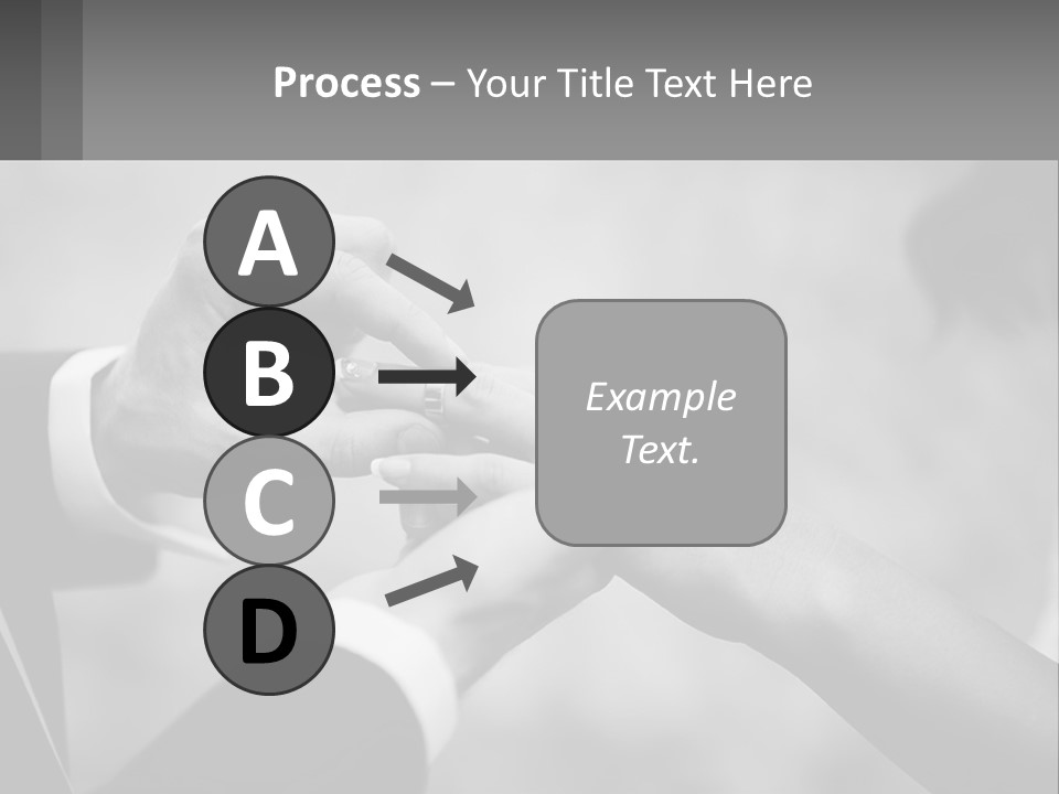 A Man And A Woman Putting A Wedding Ring On Each Other PowerPoint Template