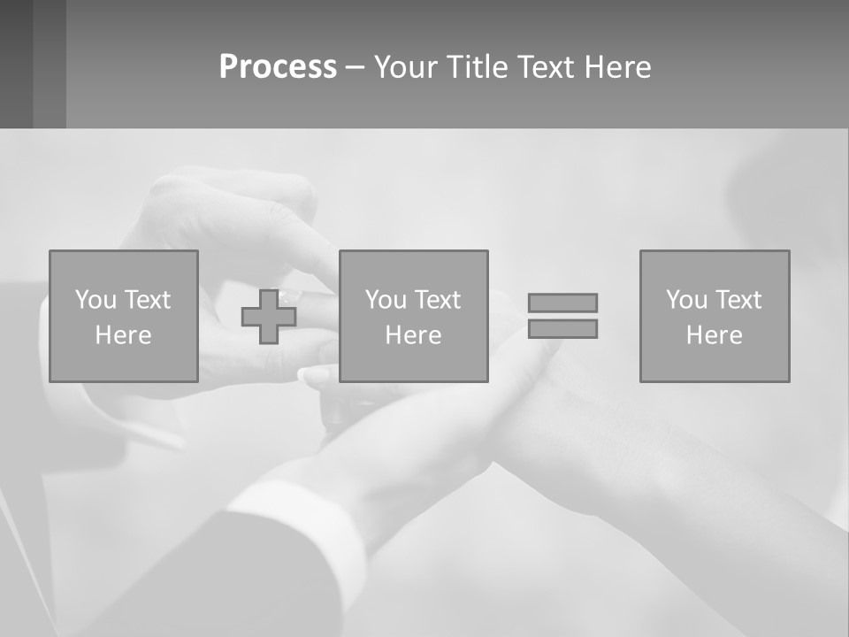 A Man And A Woman Putting A Wedding Ring On Each Other PowerPoint Template