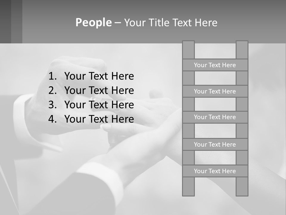 A Man And A Woman Putting A Wedding Ring On Each Other PowerPoint Template