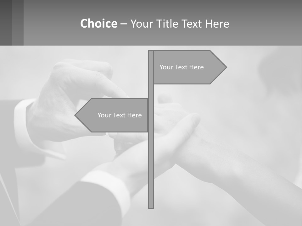 A Man And A Woman Putting A Wedding Ring On Each Other PowerPoint Template
