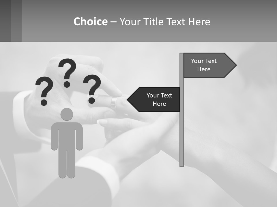 A Man And A Woman Putting A Wedding Ring On Each Other PowerPoint Template