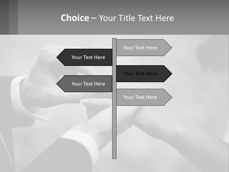A Man And A Woman Putting A Wedding Ring On Each Other PowerPoint Template