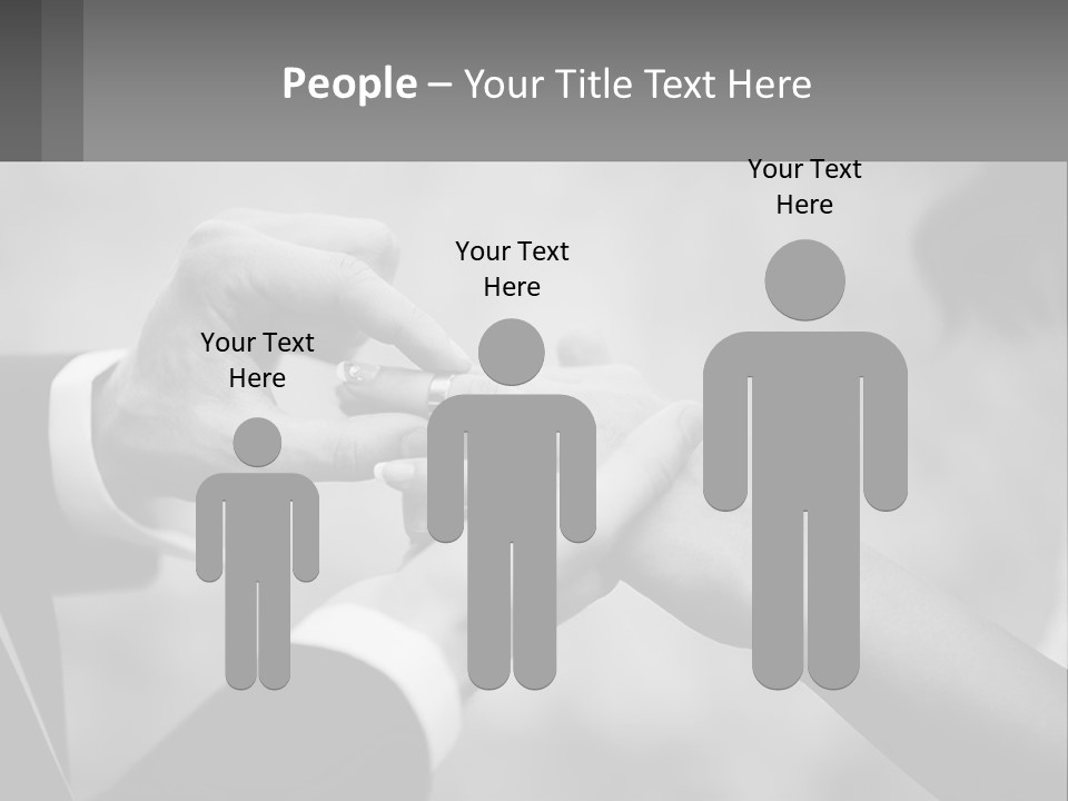 A Man And A Woman Putting A Wedding Ring On Each Other PowerPoint Template