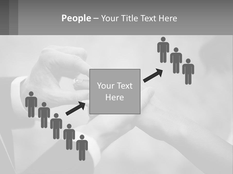 A Man And A Woman Putting A Wedding Ring On Each Other PowerPoint Template