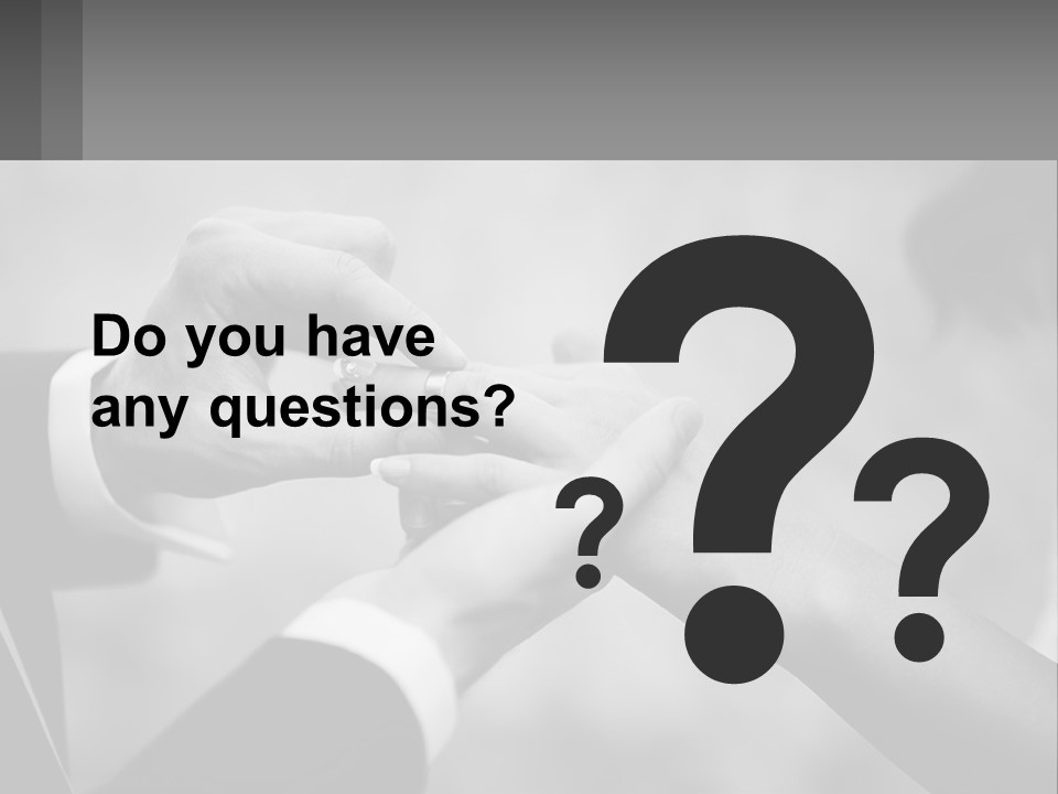 A Man And A Woman Putting A Wedding Ring On Each Other PowerPoint Template