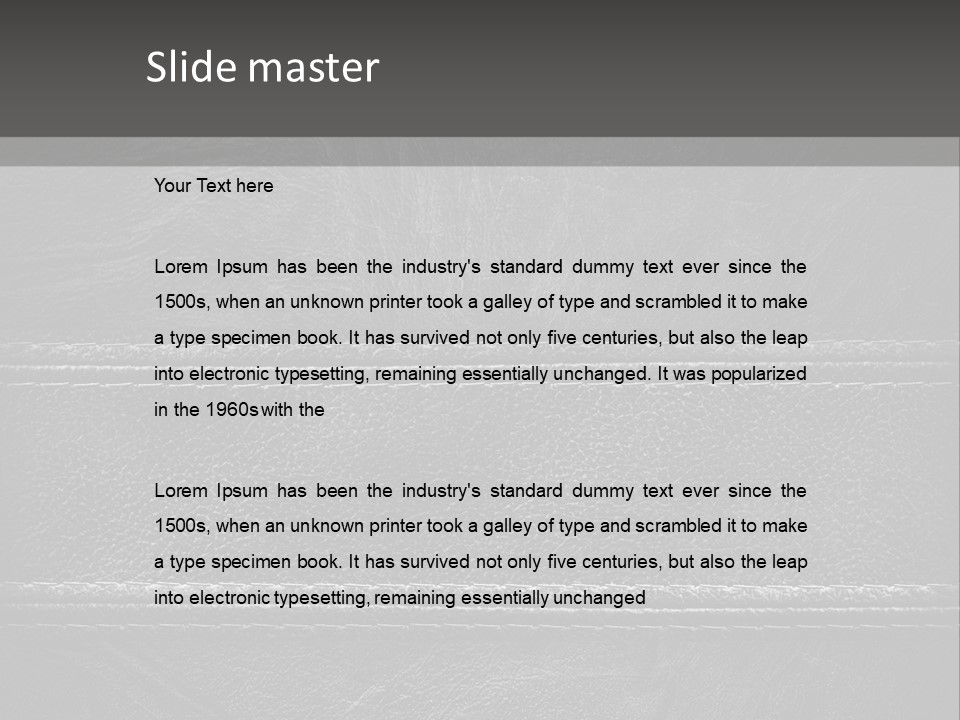 A Black Leather Texture Powerpoint Presentation PowerPoint Template