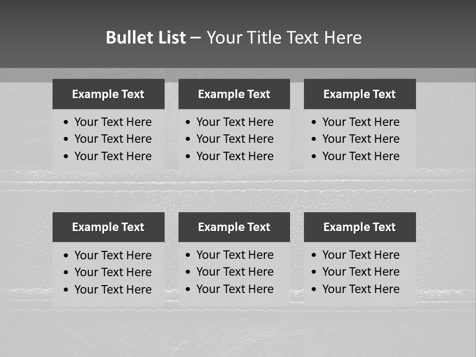 A Black Leather Texture Powerpoint Presentation PowerPoint Template