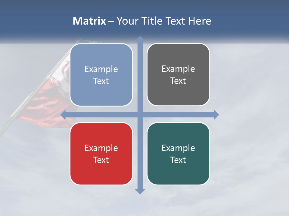 A Flag Flying In The Air With A Blue Sky In The Background PowerPoint Template