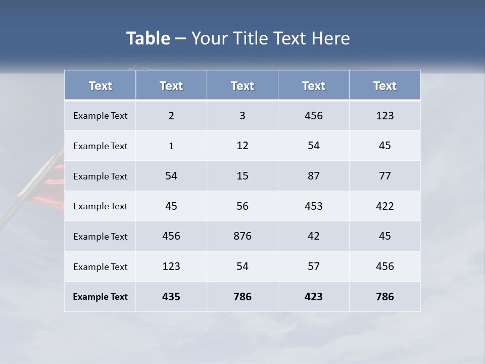 A Flag Flying In The Air With A Blue Sky In The Background PowerPoint Template