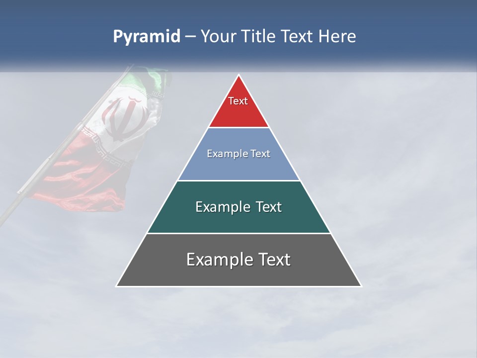 A Flag Flying In The Air With A Blue Sky In The Background PowerPoint Template