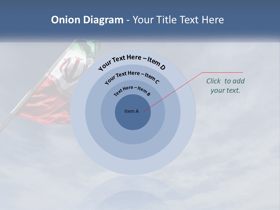 A Flag Flying In The Air With A Blue Sky In The Background PowerPoint Template