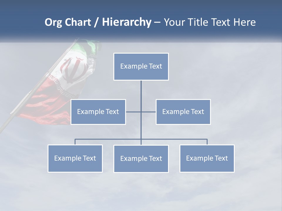 A Flag Flying In The Air With A Blue Sky In The Background PowerPoint Template