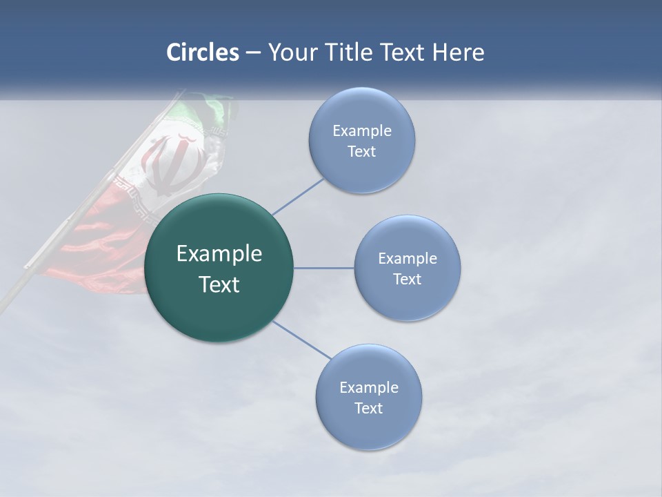 A Flag Flying In The Air With A Blue Sky In The Background PowerPoint Template