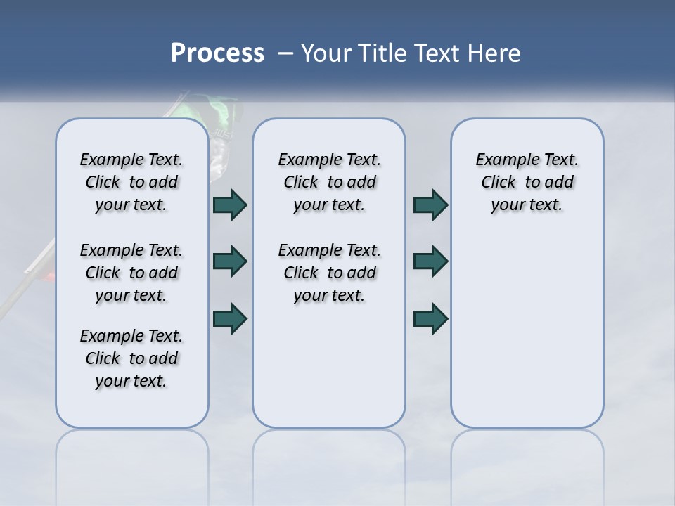 A Flag Flying In The Air With A Blue Sky In The Background PowerPoint Template