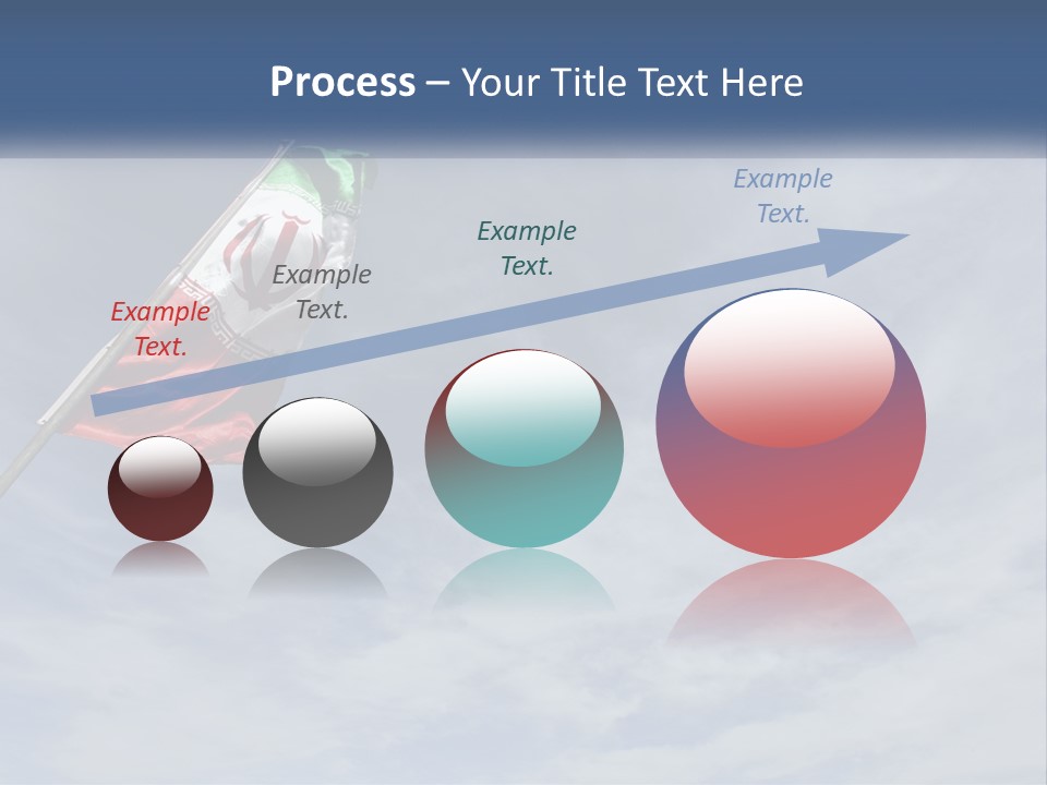 A Flag Flying In The Air With A Blue Sky In The Background PowerPoint Template