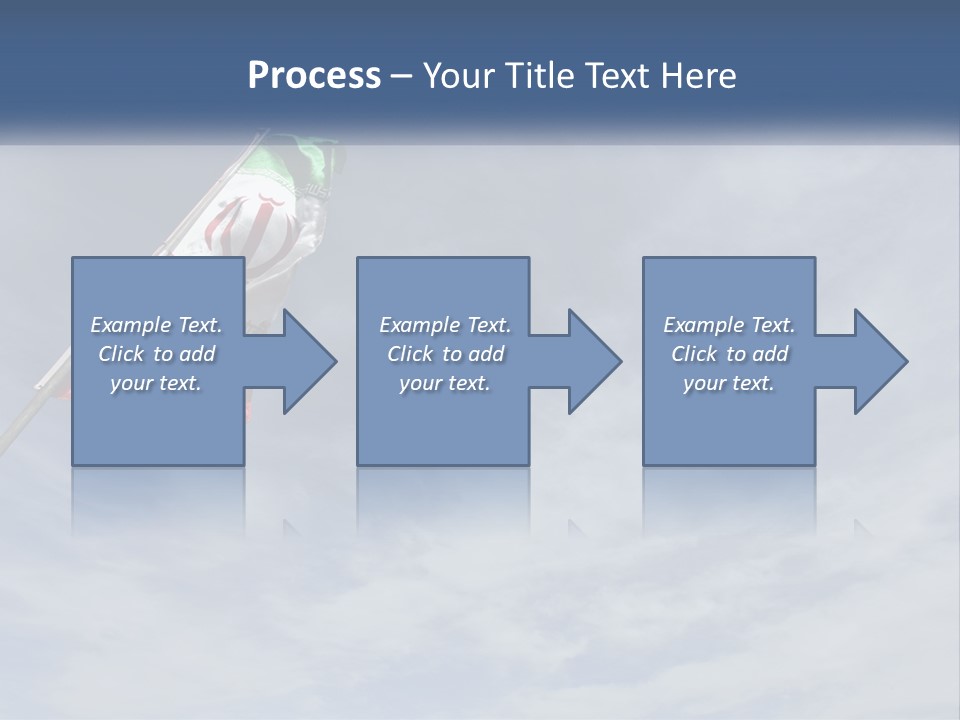 A Flag Flying In The Air With A Blue Sky In The Background PowerPoint Template