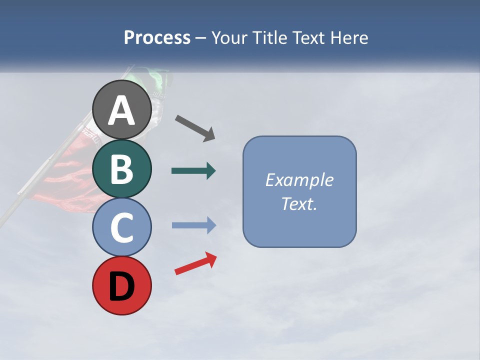 A Flag Flying In The Air With A Blue Sky In The Background PowerPoint Template