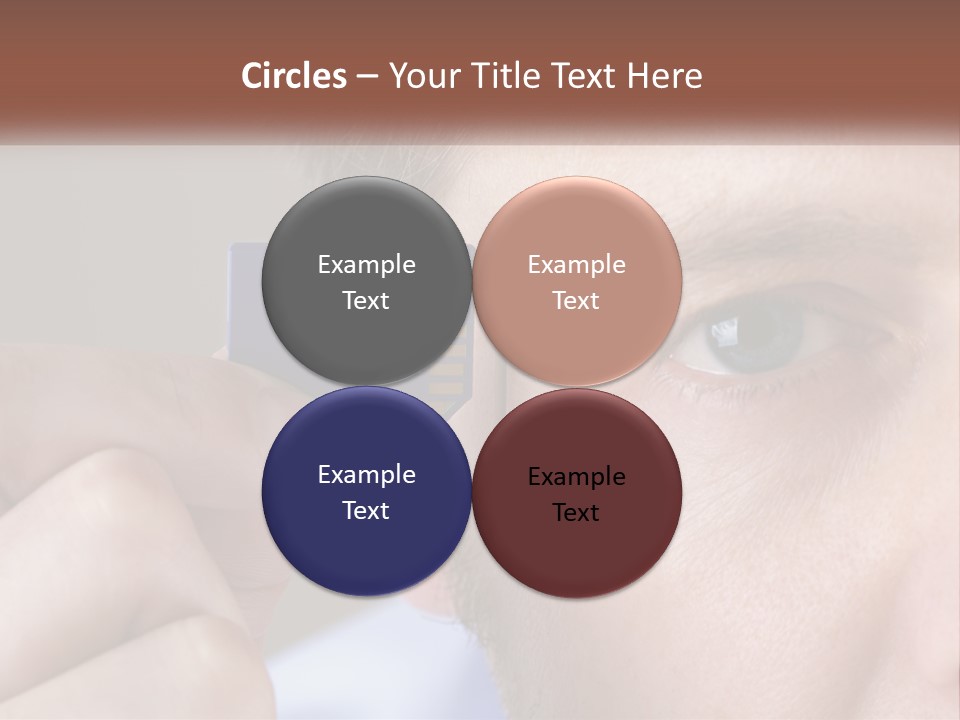 A Man Holding Up A Chip To His Eye PowerPoint Template