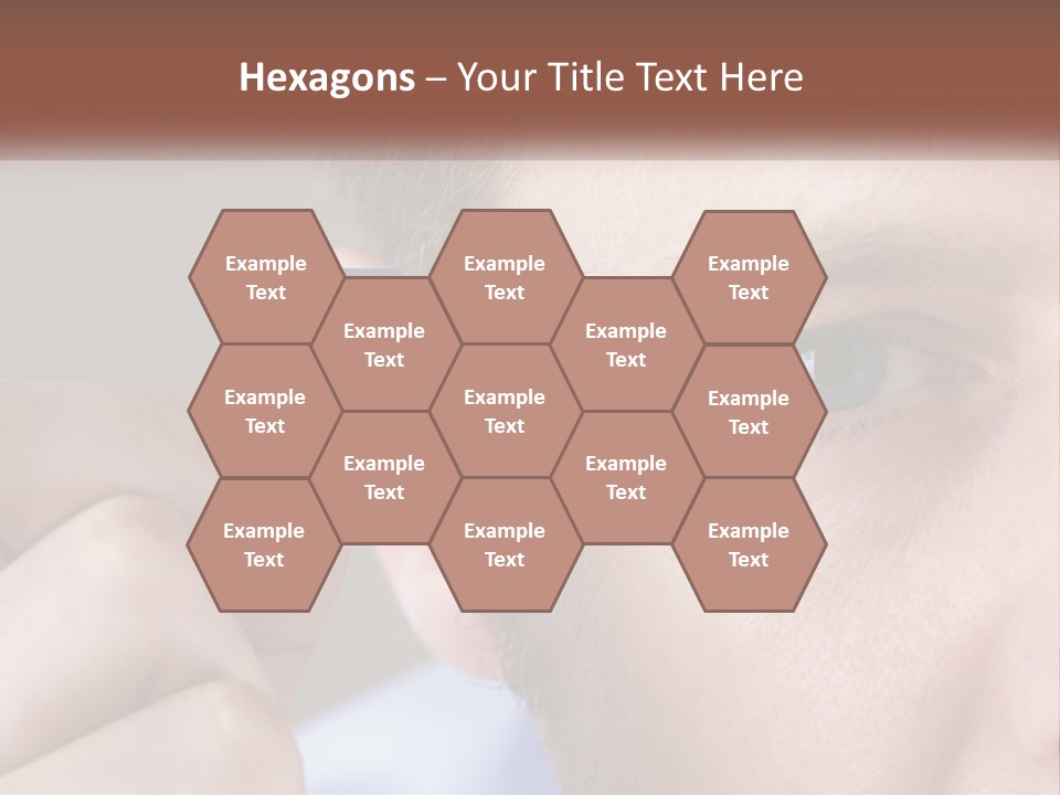 A Man Holding Up A Chip To His Eye PowerPoint Template