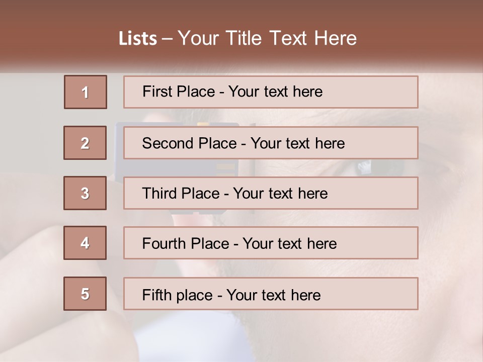 A Man Holding Up A Chip To His Eye PowerPoint Template