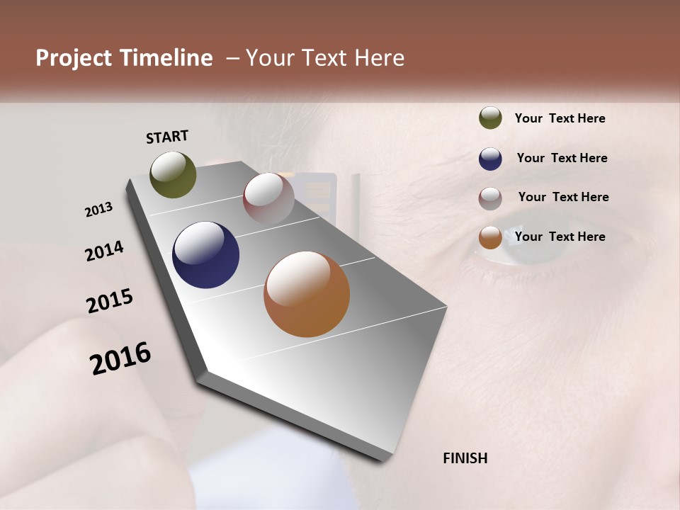 A Man Holding Up A Chip To His Eye PowerPoint Template