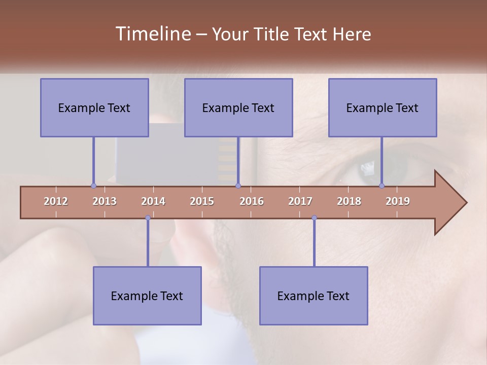 A Man Holding Up A Chip To His Eye PowerPoint Template