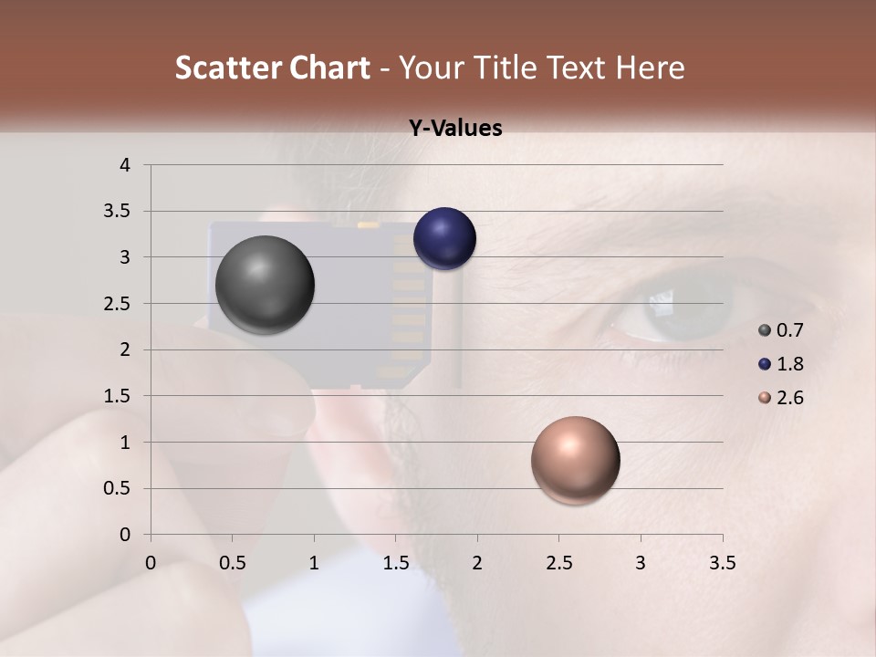 A Man Holding Up A Chip To His Eye PowerPoint Template