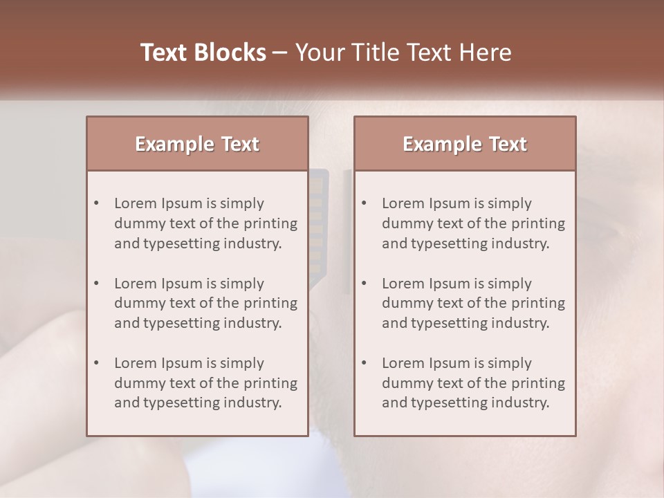 A Man Holding Up A Chip To His Eye PowerPoint Template