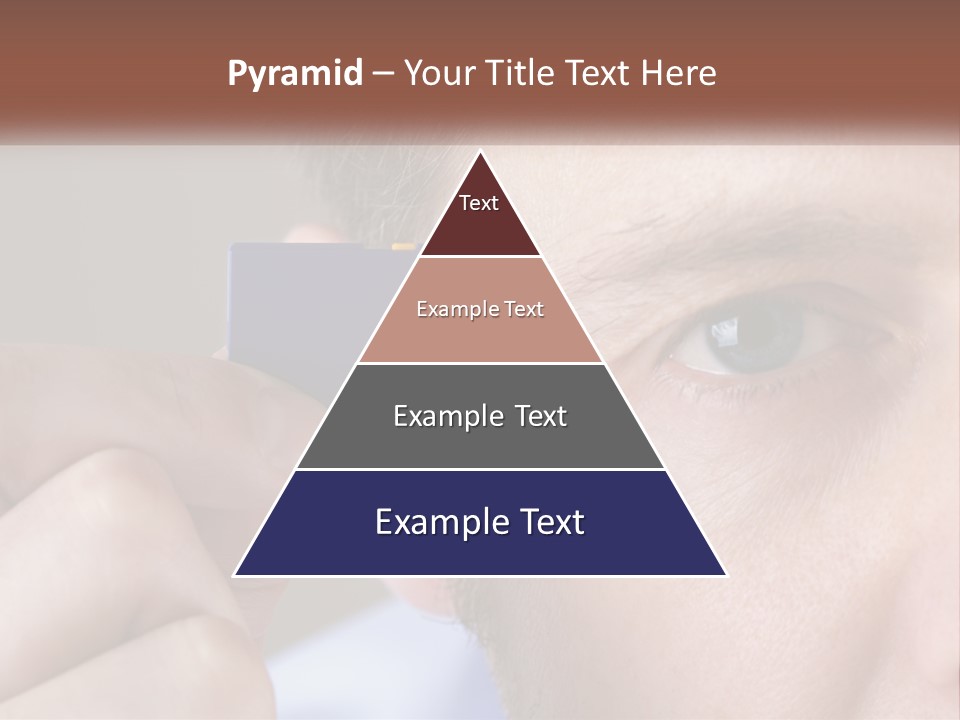 A Man Holding Up A Chip To His Eye PowerPoint Template