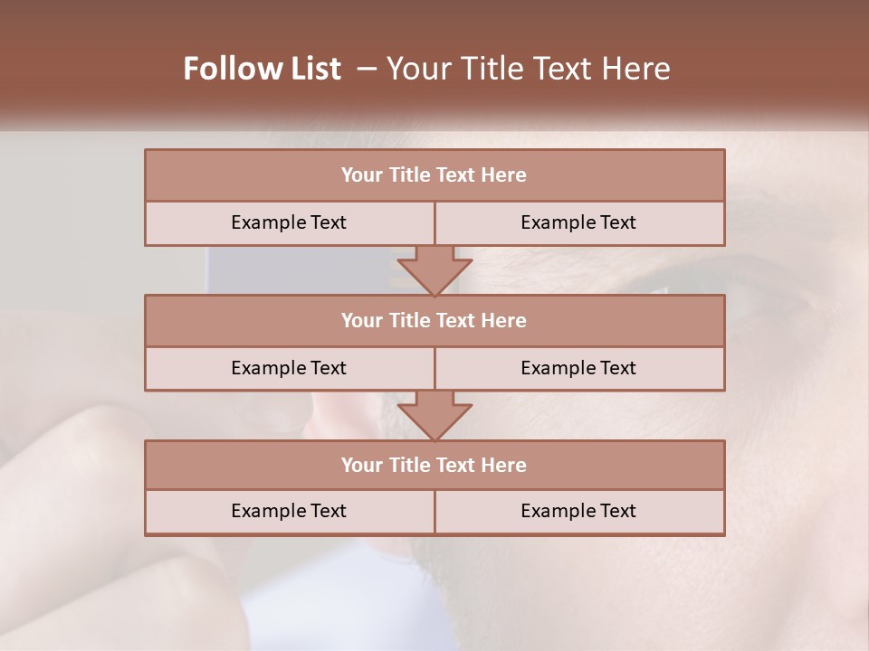 A Man Holding Up A Chip To His Eye PowerPoint Template