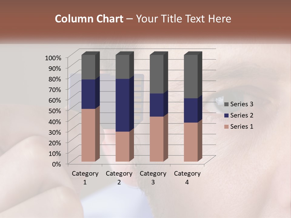 A Man Holding Up A Chip To His Eye PowerPoint Template