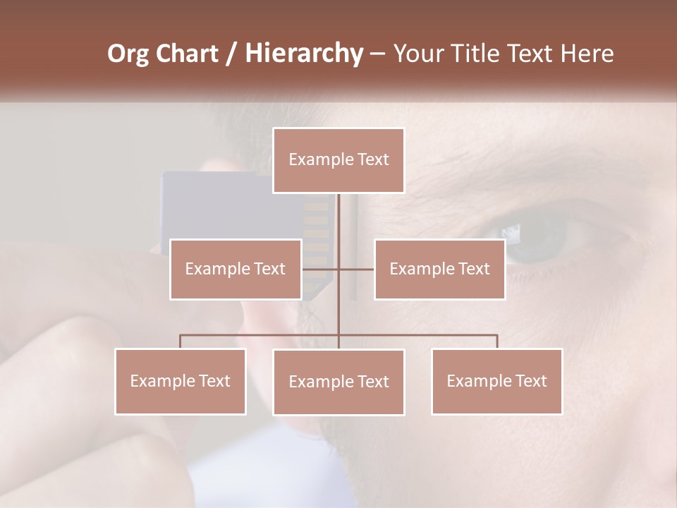 A Man Holding Up A Chip To His Eye PowerPoint Template