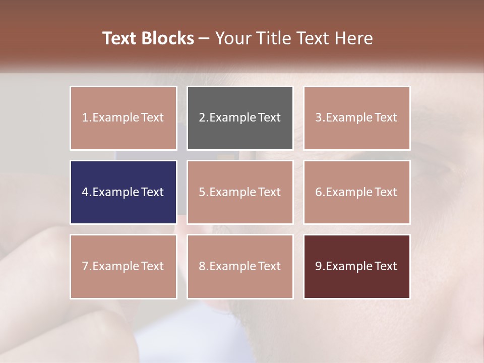 A Man Holding Up A Chip To His Eye PowerPoint Template