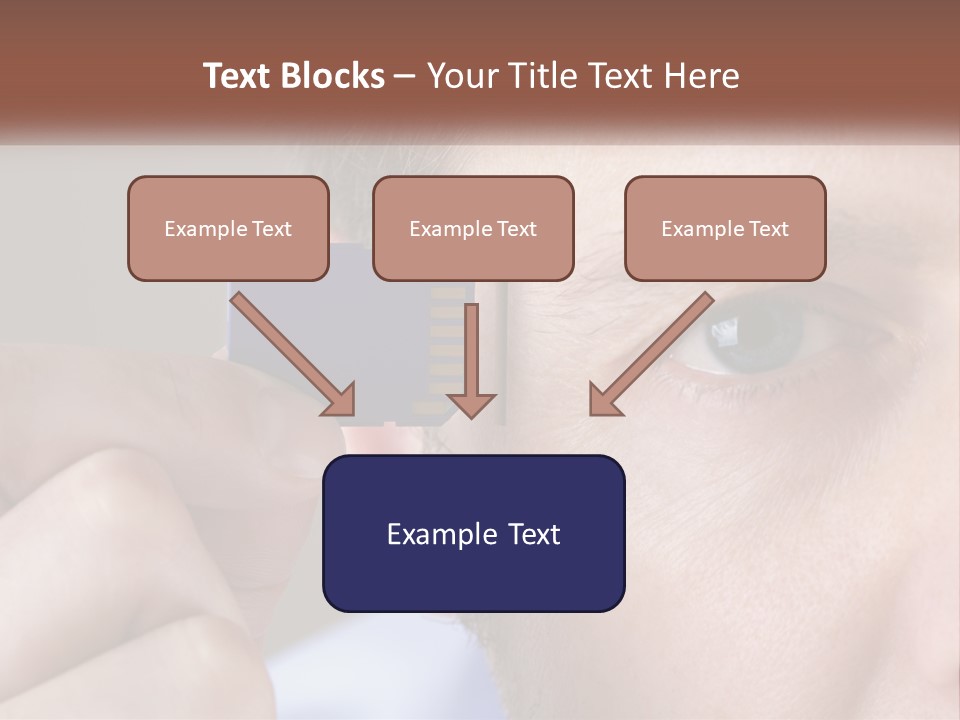 A Man Holding Up A Chip To His Eye PowerPoint Template