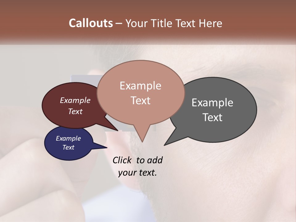 A Man Holding Up A Chip To His Eye PowerPoint Template