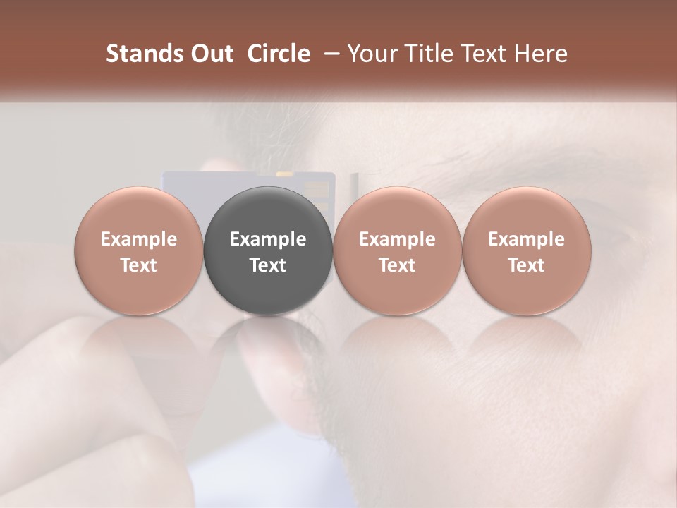 A Man Holding Up A Chip To His Eye PowerPoint Template