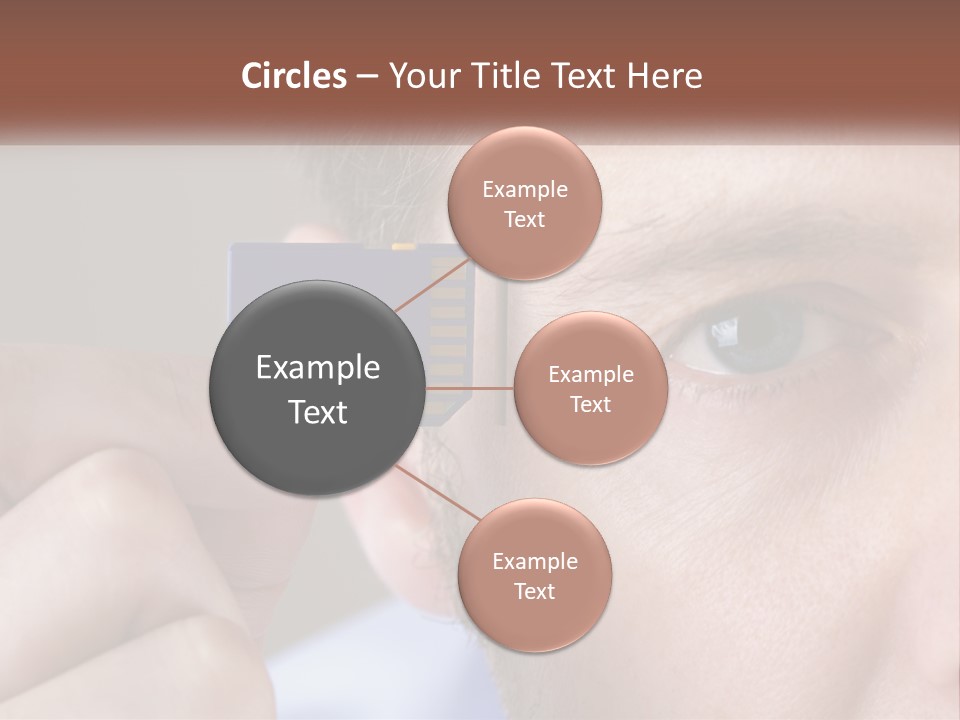 A Man Holding Up A Chip To His Eye PowerPoint Template