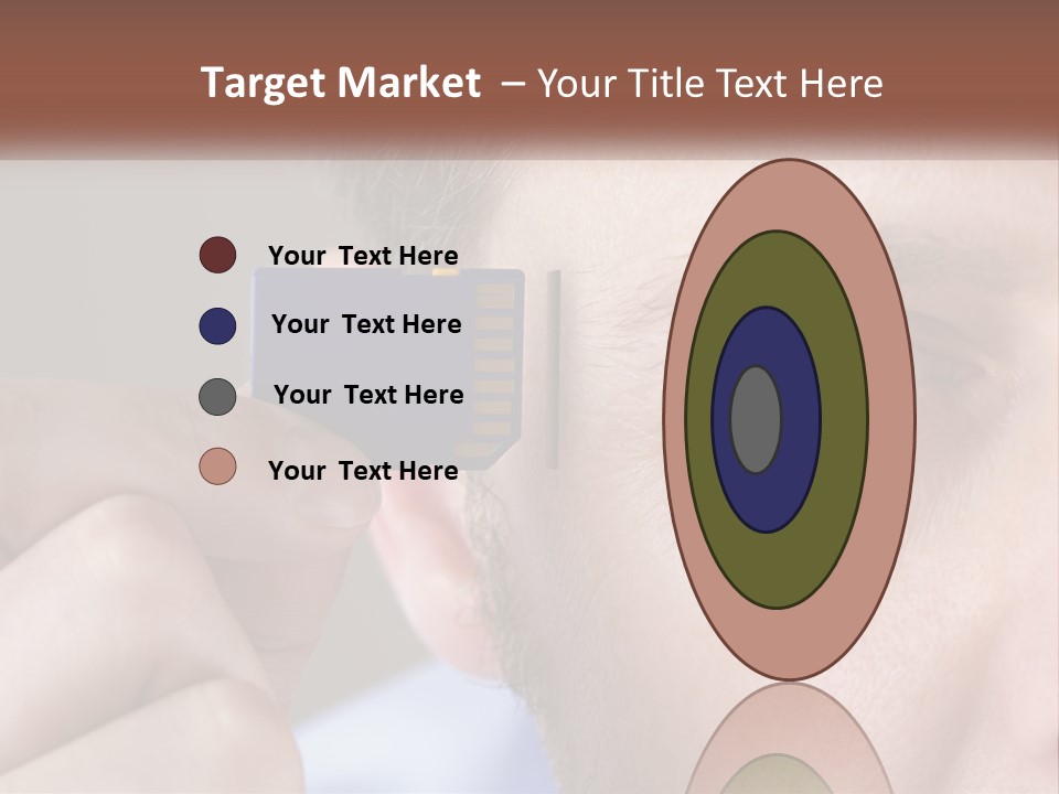 A Man Holding Up A Chip To His Eye PowerPoint Template