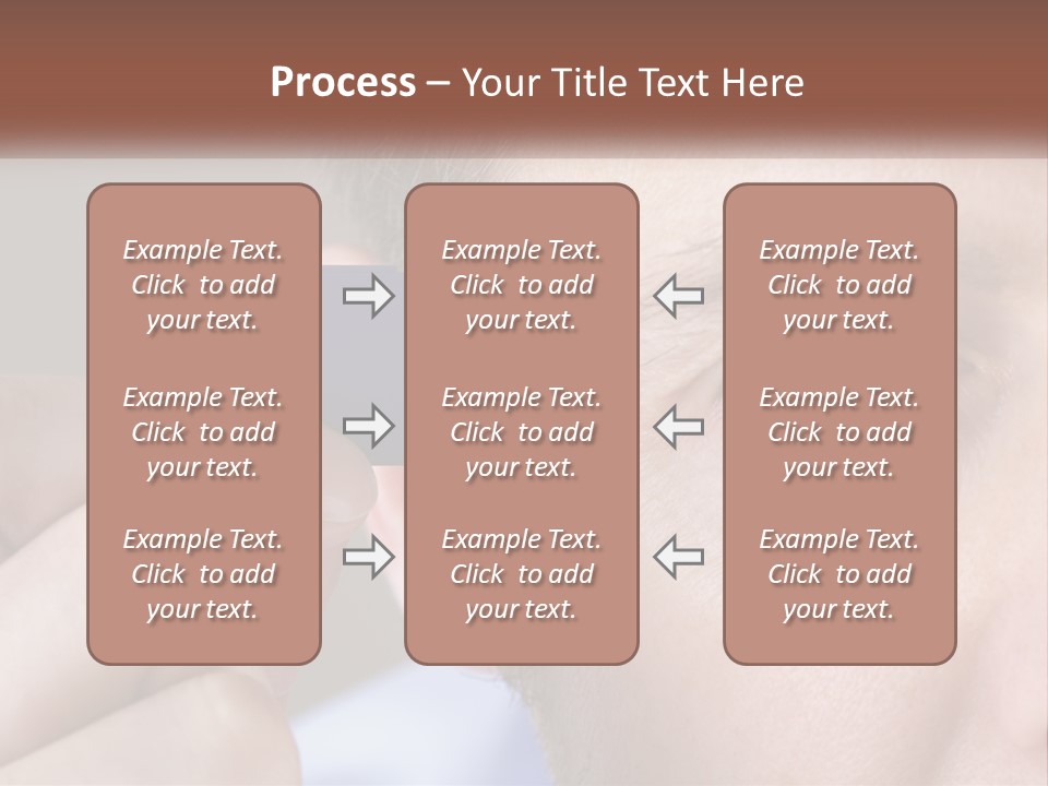A Man Holding Up A Chip To His Eye PowerPoint Template