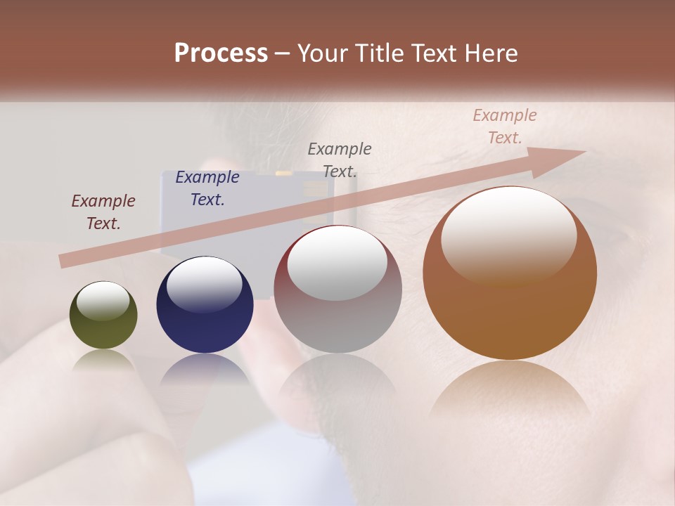 A Man Holding Up A Chip To His Eye PowerPoint Template