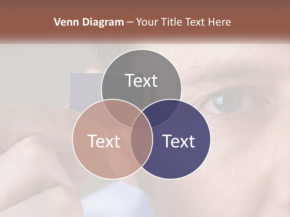 A Man Holding Up A Chip To His Eye PowerPoint Template